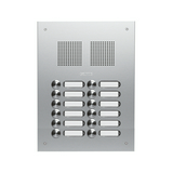 Csengőnyomó panel 3oszlop LED/8-16VADC  240x320x57mm 12-lakás ezüst Robusta EV1 TS 787 2-6 GROTHE