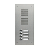 Csengőnyomó panel 1oszlop LED/8-16VADC  160x342x56mm 4-lakás sokerű Robusta V2A TS 788 1-4 GROTHE