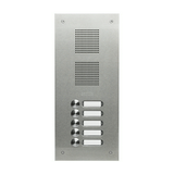 Csengőnyomó panel 1oszlop LED/8-16VADC  160x366x56mm 5-lakás sokerű Robusta V2A TS 788 1-5 GROTHE