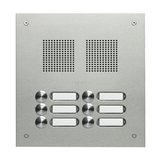 Csengőnyomó panel 2oszlop LED/8-16VADC  240x248x56mm 6-lakás sokerű Robusta V2A TS 788 2-3 GROTHE