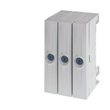 Gyűjtősín csatlakozómodul 3P 10-120mm2 fedéllel 60mm-síntáv 200A 90mm SENTRON SIEMENS