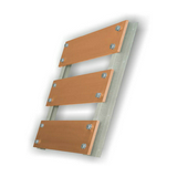 Gyűjtősíntartó Z-profil max 40x10mm2 1-csavaros 3P 185mm-síntáv Z185/1 Schmidt