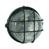 Hajólámpa ráccsal védett kerek falonkívüli 1x 100W 220-240V E27 IP44 LECTRA
