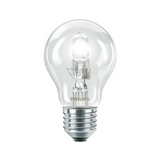 Halogén lámpa E27 53W 230V körte 850lm 2800K 2000h víztiszta D-en.o. Halogen Philips