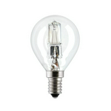 Halogén lámpa gömb 28W 230V E14 340lm víztiszta D-en.o. 2000h TU HALO S/CL GE Lighting