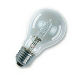 Halogén lámpa normál 57W 230V E27 915lm víztiszta D-en.o. 2000h RJH-A C/XE Radium