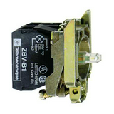 Világító nyomó blokk 1z 3A/AC-15/240V izzó 0-250V/AC BA9s előlapra csavaros Harmony XB4 Schneider