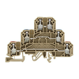 Háromszintes sorkapocs 2,5mm2 TS32/35 24A 250V csavaros bézs IKD2,5/F CONTA-CLIP