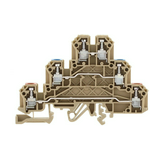 Háromszintes sorkapocs 2,5mm2 TS32/35 24A 250V csavaros bézs IKD2,5/F/Q CONTA-CLIP