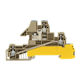 Háromszintes sorkapocs 2,5mm2 TS35 24A 400V csavaros bézs DLIS2,5PE/L/NT CONTA-CLIP