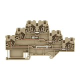 Háromszintes sorkapocs 2,5mm2 TS35 24A 500V rugószorításos bézs ZIKD2,5 CONTA-CLIP