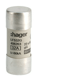 Hengeres biztosítóbetét aM (berendezésvédő) 22x58mm 32A 690V LF Hager