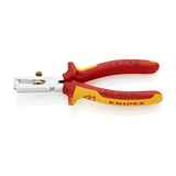 Vezetékcsupaszító fogó csavarosan állítható piros-sárga 0-5mm 0-10mm2 1000V szigetelt KNIPEX