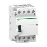 Installációs kontaktor sorolható 40A 400V AC 4-z 24V AC-műk 3mod Acti9 iCT Schneider