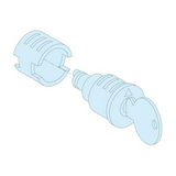 Zárbetét 2kulccsal No2433A záradapter fém Prisma G/P Schneider