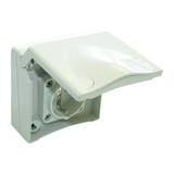 Ipari design dugalj falonkívüli 2P+E rászerelhető CEE 16A-táp 3-pólus 230V(50+60Hz) kék fehér PCE