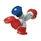 Ipari dugaljadapter 32A5P-dugvilla -32A3P +32A4P + 32A5P 400V műanyag hordozható IEC309MA GEWISS