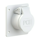 Ipari dugalj beépíthető 2P 16A 40-50V(50+60Hz) fehér egyenes IP44 műanyag 12h-pozíció PCE