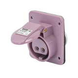 Ipari dugalj beépíthető 2P 20-25V(50+60Hz) ibolya ferde 16A IP44 műanyag csavaros IEC309HP GEWISS