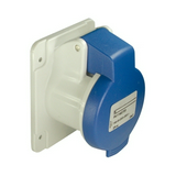 Ipari dugalj beépíthető 2P+E 230V(50+60Hz) kék egyenes 16A IP44 műanyag PratiKa Schneider