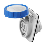 Ipari dugalj beépíthető 2P+E 230V(50+60Hz) kék ferde 32A IP67 műanyag 6h-pozíció IEC309HP GEWISS