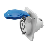Ipari dugalj beépíthető 2P+E gyoscsatlakozós 230V(50+60Hz) kék ferde 16A IP44 GW62205FH GEWISS