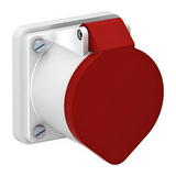 Beépíthető CEE dugalj 3P+N+PE 32A 400-440V(50+60Hz) piros IP44 műanyag CEE-32A OBO-BETTERMANN