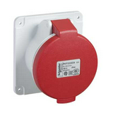 Ipari dugalj beépíthető 3P+E 400V(50+60Hz) piros egyenes 16A IP44 műanyag PratiKa Schneider