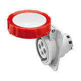 Ipari dugalj beépíthető 3P+E 400V(50+60Hz) piros ferde 16A IP67 műanyag IEC309HP GEWISS
