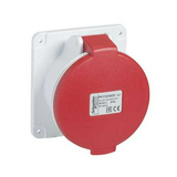 Ipari dugalj beépíthető 3P+N+E 400V(50+60Hz) piros egyenes 32A IP44 műanyag PratiKa Schneider