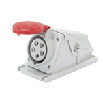 Ipari dugalj ráépíthető 3P+N+E 16A 400V(50+60Hz) piros IP44 műanyag 6h-pozíció IEC309HP GEWISS