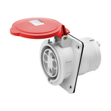 Ipari dugalj beépíthető 3P+N+E 400V(50+60Hz) piros ferde 63A IP44 műanyag IEC309HP GEWISS