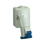 Ipari dugalj falra szerelhető 2P+E 16A 200-250V(50+60Hz) kék IP44 műanyag PratiKa Schneider