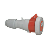 Ipari dugalj lengő 3P+E 16A 380-415V(50+60Hz) piros egyenes IP67 műanyag P17 Tempra LEGRAND