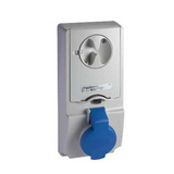 Ipari dugalj ráépíthető 2P+E hengeres betét mechanikai reteszelés 16A IP44 PK Unika Schneider