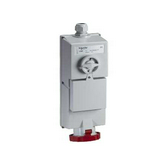 Ipari dugalj ráépíthető 3P+N+E hengeres betét mechanikai reteszelés 63A IP65 Isoblock Schneider