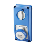 Ipari dugalj ráépíthető 2P+E mechanikai reteszelés 16A IP67 200-250V(50+60Hz) kék IB GEWISS