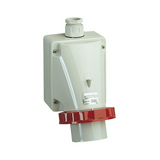 Ipari dugvilla 3P+N+E tokozott 32A 400V(50+60Hz) piros műanyag ferde csavaros PratiKa Schneider