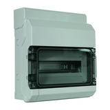 Ipari kiselosztó fali falonkívüli műanyag kivágott átlátszó fedél 295mmx IGA 12 IP54 DEHN