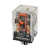 Miniatűr ipari  relé 3A/230VAC/28VDC 2v dugaszolós 24VDC monostabil IP20 TRACON