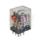 Miniatűr ipari  relé 3A/230VAC/28VDC 3v dugaszolós 24V50Hz monostabil IP20 TRACON