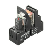 Ipari relé aljzattal 6A 4v csavaros 22.8-31.2VDC monostabil RCMKIT 24VDC 4CO LED GN Weidmüller