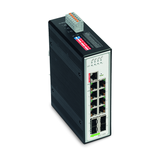 Ipari switch DIN sín Ethernet 8x10/100/1000Mbps RJ45-port 4 menedzselhető IP30 WAGO