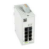 Ipari switch DIN sín Ethernet 8x10/100/1000Mbps RJ45-port menedzselhető IP30 WAGO