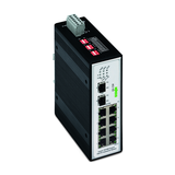 Ipari switch DIN sín Ethernet 8x10/100Mbps RJ45 port IP30 WAGO