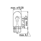 Jármű lámpa helyzetjelző/műszerfal/rendszám/utastér W3W izzó 24V 3W/ W2.1x9.5d 5305 GE Lighting