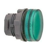 Jelzőlámpa fej darukapcsolóhoz kerek zöld magas 1-lámpa fekete 22mm-átmérő Harmony XAC Schneider