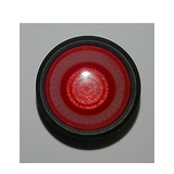 Jelzőlámpa fej F…foglalathoz kerek piros magas fekete műanyag-előlapgyűrű L2-rt-sw VA Elektronika