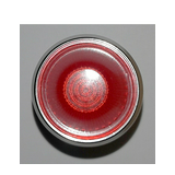 Jelzőlámpa fej F…foglalathoz kerek piros magas króm fém-előlapgyűrű IP65 L2-rt VA Elektronika