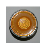 Jelzőlámpa fej F…foglalathoz kerek sárga magas króm fém-előlapgyűrű IP65 L2-ge VA Elektronika